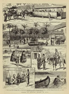 Scenes in Batavia, Island of Java (engraving) Scenes in Batavia, Island of Java (engraving)