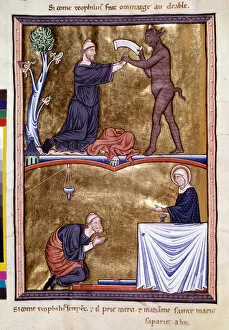 Scenes from the life of the monk Saint Theophile the Penitent (6th century)