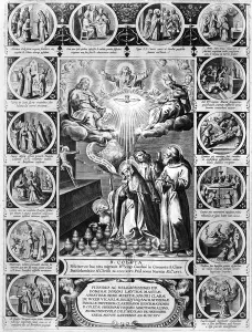 Scenes from the Life of St. Colette (1381-1447) (engraving) (b/w photo) Scenes from the Life of St. Colette (1381-1447) (engraving) (b/w photo)