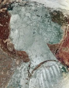 Scenes of monastic life: head of angel Detail (Fresco, 1439) Scenes of monastic life: head of angel Detail (Fresco, 1439)