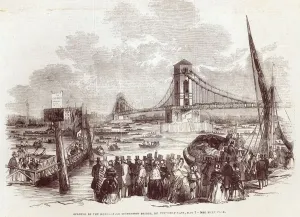 Isambard Kingdom Brunel Prints: Print of the Hungerford Suspension Bridge