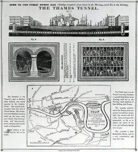 Print of The Thames Tunnel, a lithograph