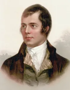 Prints of KW371092 Robert Burns, after a 19th century print (colour litho) by Scottish School, (19th century); Private Collection; (add.info.: Burns (1759-96), Scottish poet; ); Ken Welsh; Scottish Related Prints: Robert Burns Print, 19th century colour lithograph