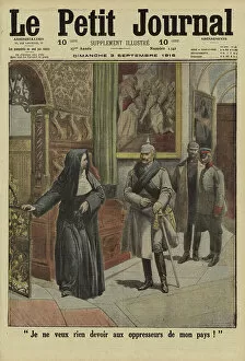 1914 1918 Wwi Ww One Gallery: Scorn of a Benedictine nun in the face of Kaiser Wilhelm II of Germany during his visit to