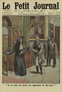1914 1918 Wwi Ww One Gallery: Scorn of a Benedictine nun in the face of Kaiser Wilhelm II of Germany during his visit to