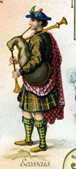 Scottish man . Edition the Parisian lithograph, end of the 19th century Scottish man . Edition the Parisian lithograph, end of the 19th century