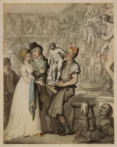 The Sculptor's Workshop: Buying Casts, 1802 (pencil The Sculptor's Workshop: Buying Casts, 1802 (pencil