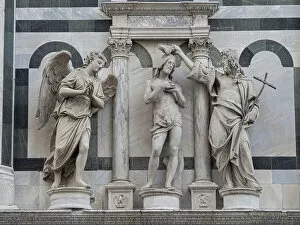 Unesco World Heritage Gallery: Sculpture, John the Baptist baptising Christ, Baptistery, detail view, Battistero