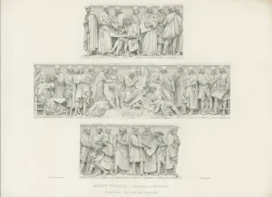 Sculptures on the podium of the Albert Memorial (engraving) Sculptures on the podium of the Albert Memorial (engraving)