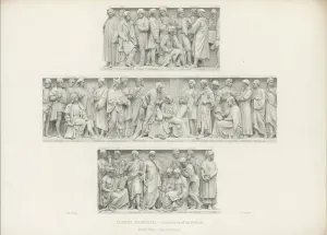Sculptures on the podium of the Albert Memorial (engraving) Sculptures on the podium of the Albert Memorial (engraving)