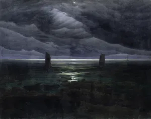 Sea Shore in Moonlight, 1835-36 (oil on canvas) Sea Shore in Moonlight, 1835-36 (oil on canvas)