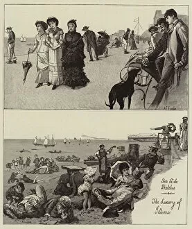 Sea Side Sketches, the Luxury of Idleness (engraving)