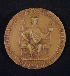Seal of Rudolf I (1218-91) of Habsbourg, 1289 (wax) Seal of Rudolf I (1218-91) of Habsbourg, 1289 (wax)