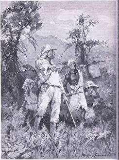 Nile Gallery: In search of the source of the Nile: David Livingstone (litho)