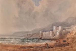 Seascape with fort or castle, 1810-65 (Watercolour) Seascape with fort or castle, 1810-65 (Watercolour)