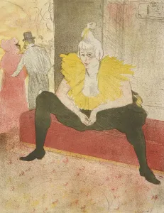 The Seated Clowness (Miss Cha-U-Kao), 1896 (litho printed in green-black, black-brown The Seated Clowness (Miss Cha-U-Kao), 1896 (litho printed in green-black, black-brown