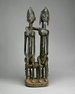 Mali Gallery: Seated Couple, 18th, early 19th century (wood & metal)