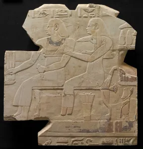 Seated Couple: Mentuemhat's Ancestors, c.667-647 BC (limestone) Seated Couple: Mentuemhat's Ancestors, c.667-647 BC (limestone)