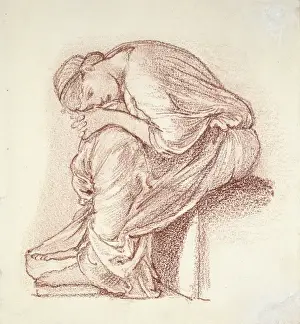 Seated Figure of a Woman (dark red chalk on white paper) Seated Figure of a Woman (dark red chalk on white paper)