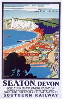 Landscape paintings Collection: Seaton, Devon, poster advertising Southern Railway (colour litho)