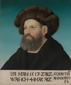 Sebastian Andorfer, 1517 (oil on Swiss stone pine) Sebastian Andorfer, 1517 (oil on Swiss stone pine)