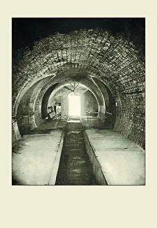 Section of a Sewer in Paris, 1894 (b/w photo) Section of a Sewer in Paris, 1894 (b/w photo)