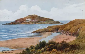 Sedgewell Cove, Bigbury-on-Sea (colour litho) Sedgewell Cove, Bigbury-on-Sea (colour litho)
