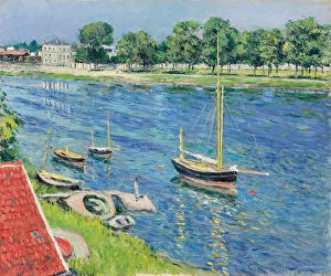 By The Side Of A River Gallery: The Seine at Argenteuil, Boats at Anchor; La Seine a Argenteuil, bateaux au mouillage