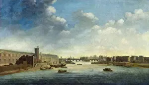 The Seine from the Barbier Bridge Upstream, the Louvre (oil on panel) The Seine from the Barbier Bridge Upstream, the Louvre (oil on panel)