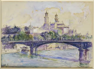 The Seine in front of the Trocadero (w/c & gouache on paper) The Seine in front of the Trocadero (w/c & gouache on paper)