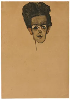 Self portrait, 1910 (w/c & charcoal on paper) Self portrait, 1910 (w/c & charcoal on paper)