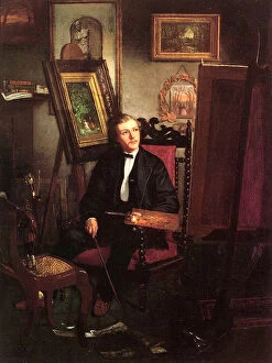 Contemplating Gallery: Self portrait, c.1870 (oil on canvas)