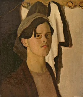 Rothenstein William 1872 1945 Gallery: Self Portrait (fragment from a larger painting) (oil on canvas)