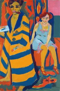 Self Portrait with a Model, 1907 (oil on canvas) Self Portrait with a Model, 1907 (oil on canvas)