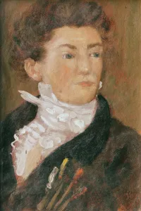 Self portrait with paintbrushes at the age of 18 (oil on canvas) Self portrait with paintbrushes at the age of 18 (oil on canvas)
