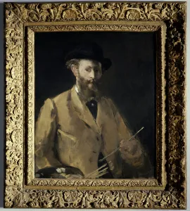 Self-portrait with palette Painting by Edouard Manet (1832-1883) 1879 Private collection Self-portrait with palette Painting by Edouard Manet (1832-1883) 1879 Private collection