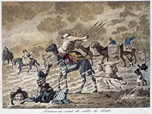 Semoun or desert wind - ' Le Monde en prints ou Geography des cinq parts du Semoun or desert wind - ' Le Monde en prints ou Geography des cinq parts du
