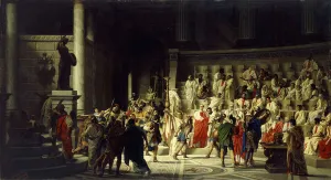 Olden Time Gallery: The Last Senate of Julius Caesar, 1867 (oil on canvas)