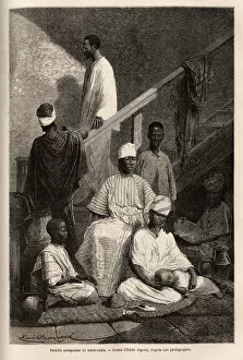 Island of Saint-Louis Collection: A Senegalese family from Saint Louis (Saint Louis). Engraving to illustrate a cruise