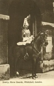 Sentry, Horse Guards, Whitehall, London (b/w photo) Sentry, Horse Guards, Whitehall, London (b/w photo)