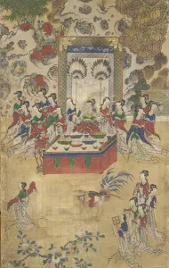 Seowangmo, detail from The Banquet of Seowangmo, c.1800 (ink, color and gold on silk) Seowangmo, detail from The Banquet of Seowangmo, c.1800 (ink, color and gold on silk)