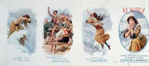 A series of vignettes illustrating the opera La Wally (lithography) A series of vignettes illustrating the opera La Wally (lithography)