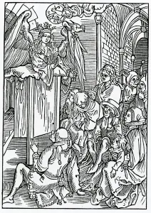Of the sermon or erudicion of wysdome bothe to wyse men and folys, illustration Of the sermon or erudicion of wysdome bothe to wyse men and folys, illustration