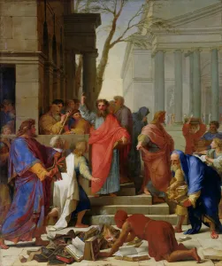 The Sermon of St. Paul at Ephesus, 1649 (oil on canvas) The Sermon of St. Paul at Ephesus, 1649 (oil on canvas)