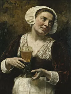 Drinking Utensil Gallery: The Serving Maid, (oil on panel)