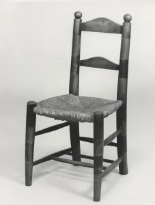 One of a set of six chairs (probably made for Cardiff Castle, South Wales) (b/w photo) One of a set of six chairs (probably made for Cardiff Castle, South Wales) (b/w photo)