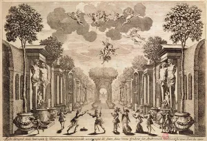 Set design for Andromede by Pierre Corneille (1606-84) 1651 (engraving) Set design for Andromede by Pierre Corneille (1606-84) 1651 (engraving)