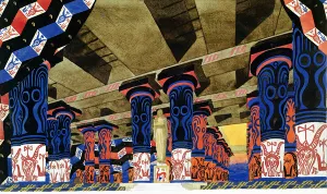 Set design for Phedre by Jean Racine (1639-99) 1923 (pencil, w/c & gouache Set design for Phedre by Jean Racine (1639-99) 1923 (pencil, w/c & gouache
