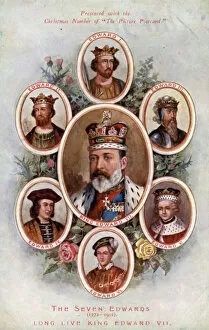 The seven King Edwards (colour litho)