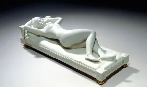 Sevres biscuit figure of a recumbent nude, Le Repos Sevres biscuit figure of a recumbent nude, Le Repos